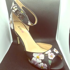 JustFab Floral heels